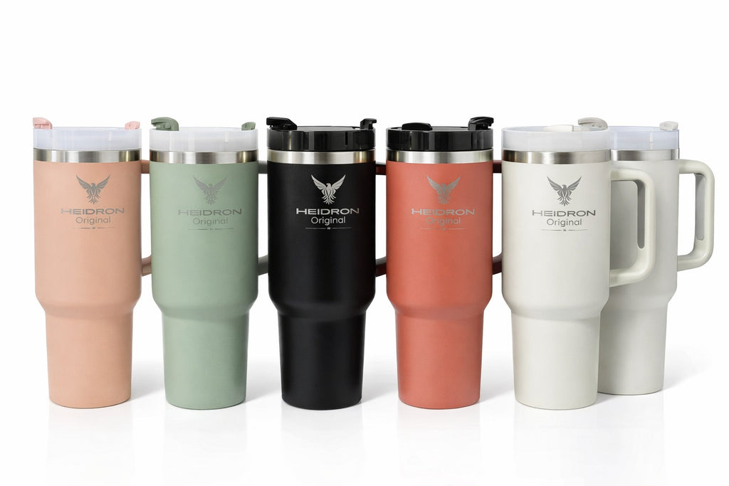 HEIDRON 1.18 L Thermal Mug – Stainless Steel with Lid & Straw