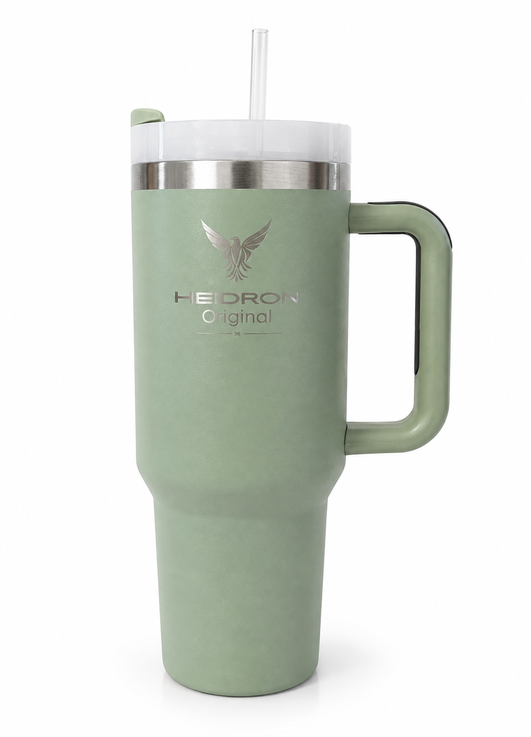 HEIDRON Thermobecher 1,18 L – Edelstahl mit Deckel & Trinkhalm