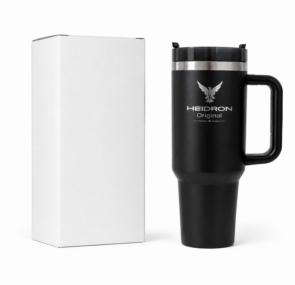 HEIDRON 1.18 L Thermal Mug – Stainless Steel with Lid & Straw